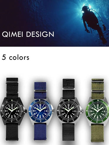QM "Vietnam" Quartz Wristewatches  US Special Forces UDT Military Men's 300M Diver Super Light Japan VH31 Movement SM8019BA