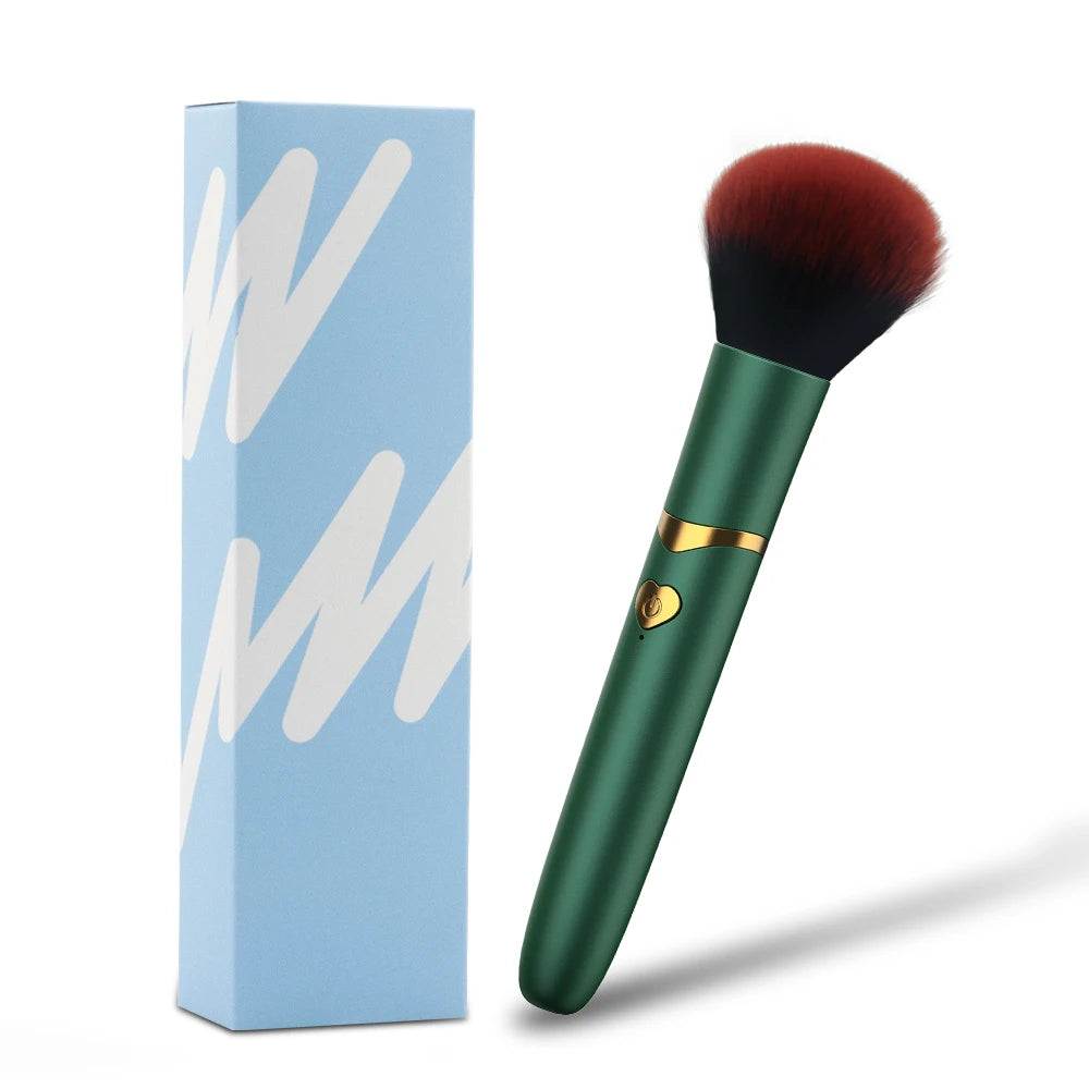 2 In 1 Electric Foundation Brush 7 Vibration Makeup Brush Multi-Function Soft Fluffy Portable Rechargeable Detail Makeup Tools