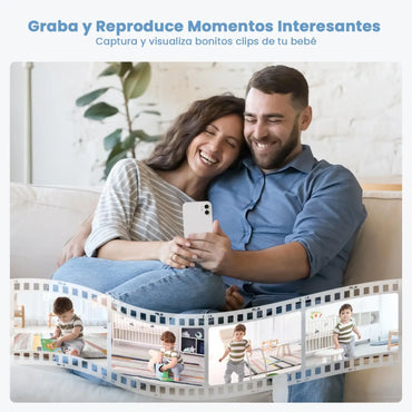 ieGeek 2K Baby Monitor, 5 inch WiFi Video Baby Camera, 2 Way Audio, Motion & Cry Detection, Temperature & Humidity Sensor