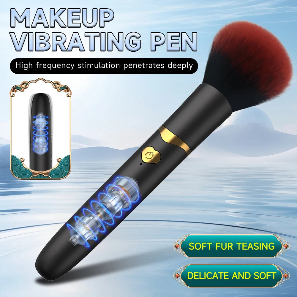 2 In 1 Electric Foundation Brush 7 Vibration Makeup Brush Multi-Function Soft Fluffy Portable Rechargeable Detail Makeup Tools