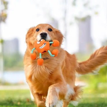 Rubber Dog Toys Squeaky Indestructible Rubber Dog Toys Funny Super Chewer Dog Toy For Aggressive Chewers Interactive Pet Toy For