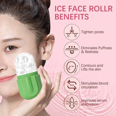 Ice Face Roller Silicone Face Lifting Contouring Tools Ice Cube Trays Ice Globe Balls Eye Facial Massager Beauty Skin Care Tools
