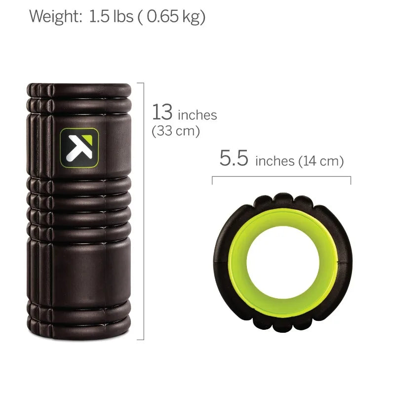 TriggerPoint GRID 1.0 Deep Tissue Massage Foam Roller, Black 13"