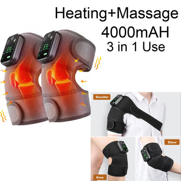 Eletric Heating Knee Massage Instrument Vibrator Knee Pad Joint for Osteoarthritis Elbow Leg Arthritis