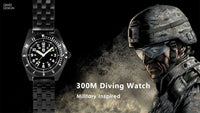 QM "Vietnam" Quartz Wristewatches  US Special Forces UDT Military Men's 300M Diver Super Light Japan VH31 Movement SM8019BA