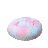 Donut Dog Bed Warm Soft Long Plush Pet bed For Samll Large Dog House Cat Calming Beds Washable Winter Kennel Sofa Cushion Mat
