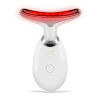 Face and Neck Massager Tools Portable Facial Beauty Device Facial Massager with 7 Color LED Lights for Skin Care