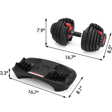 VEVOR 24Kg Dumbbells Adjustable 2.5-24KG Fitness Workouts Dumbbells Set Sports Fitness Equipment For Exercise Health