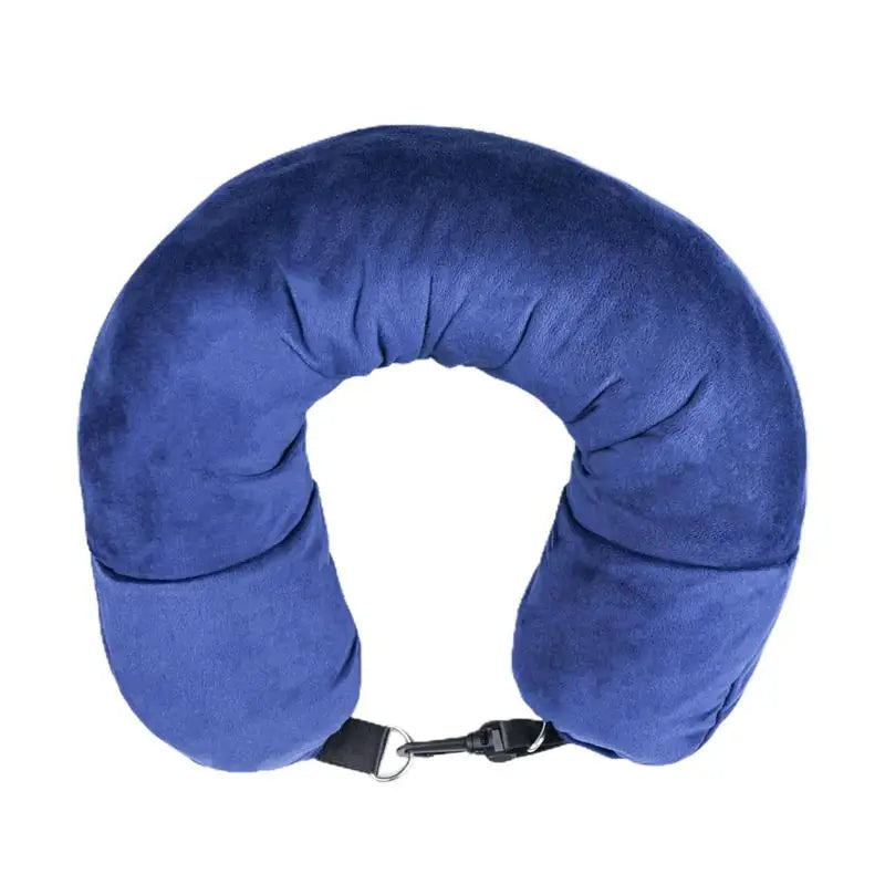 Fillable Neck Pillows For Travel Velvet Soft Neck Pillowcase Clothes Packable Lightweight Portable U Shaped Pillow for car