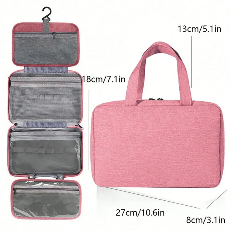 Travel Hanging Toiletry Bag Water-proof Cosmetic Storage Bag Bathroom Beauty Wash Bag AccessoryTowel Bag Wet Dry Separated Bag