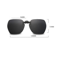 KLASSNUM Polarized Sunglasses Clip Men's Flip Up Clip on Glasses Square Frame Pilot Sun Glasses Women Driving Glasses Shades 1Pc