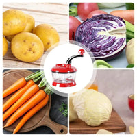 Manual Hand Chopper Large Capacity Vegetable Salad Chopper Portable Sturdy Onion Cutter Garlic Press Crusher for Kitchen Cooking