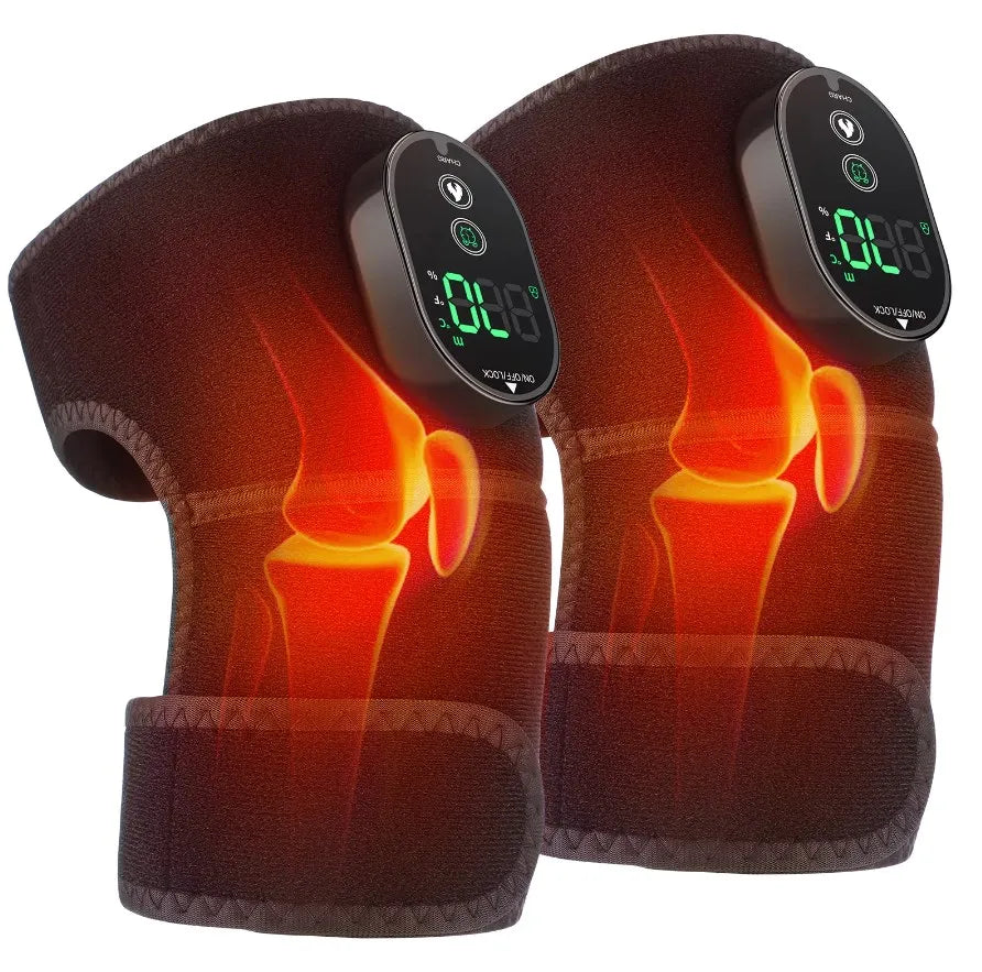 Eletric Heating Knee Massage Instrument Vibrator Knee Pad Joint for Osteoarthritis Elbow Leg Arthritis