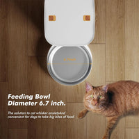 Furpipi Automatic Cat Feeders with Key Contol SUS ABS 8L Large Capacity Pet Smart Feeder Automatic Cat Dog Food Dispenser