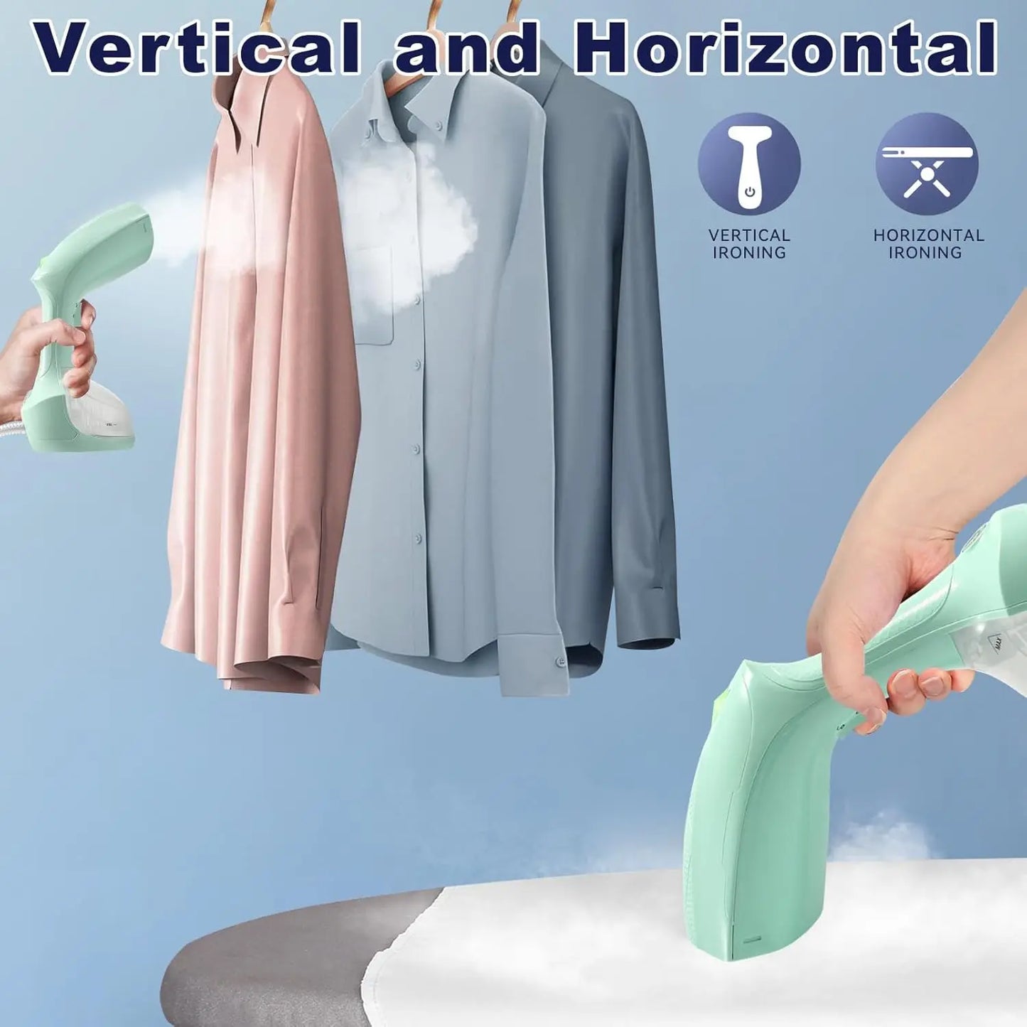 Clothes Steamer, Portable Hand held Garment Steamer Iron 1600W 280ml Water Tank for Curtains,Beddings,Cowboy hats Wedding Dress