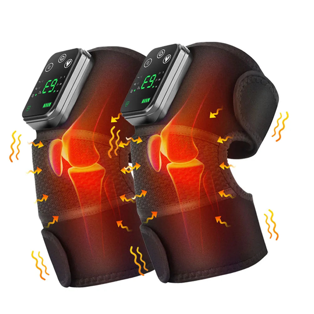 Eletric Heating Knee Massage Instrument Vibrator Knee Pad Joint for Osteoarthritis Elbow Leg Arthritis