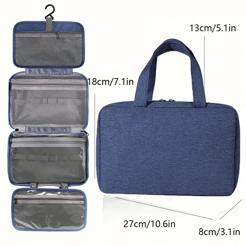 Travel Hanging Toiletry Bag Water-proof Cosmetic Storage Bag Bathroom Beauty Wash Bag AccessoryTowel Bag Wet Dry Separated Bag