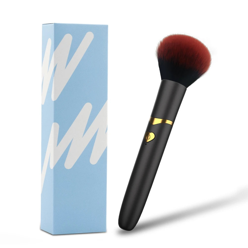 2 In 1 Electric Foundation Brush 7 Vibration Makeup Brush Multi-Function Soft Fluffy Portable Rechargeable Detail Makeup Tools