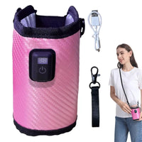 Baby Milk Warmer Portable Insulation Cover Milk Warmer Bag Portable Automatic Heating Nursing Bottle Heat Keeper Sleeve For
