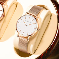 Hannah Martin Women Watch Top Brand Japan Quartz Movement 36mm Rose Gold Waterproof Fashionable Nordic Minimalist Ladies Watches