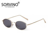 SORVINO Retro Small Oval Sunglasses Vintage for Men and Women Fashion Designer Unisex Sun Glasses 90s Street Style Eyeglasses