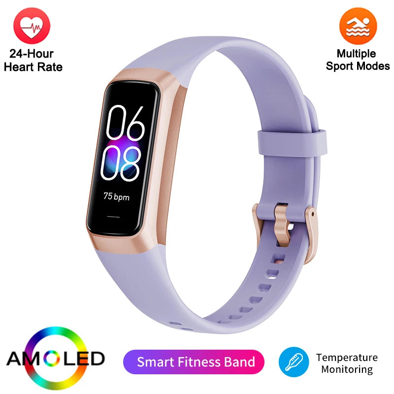LIGE Amoled Smart Watch Men Smart Band Women Heart Rate Smartwartch Waterproof Smart Bracelet Sport Couple Smart Wristband 2025