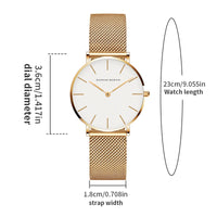 Hannah Martin Women Watch Top Brand Japan Quartz Movement 36mm Rose Gold Waterproof Fashionable Nordic Minimalist Ladies Watches
