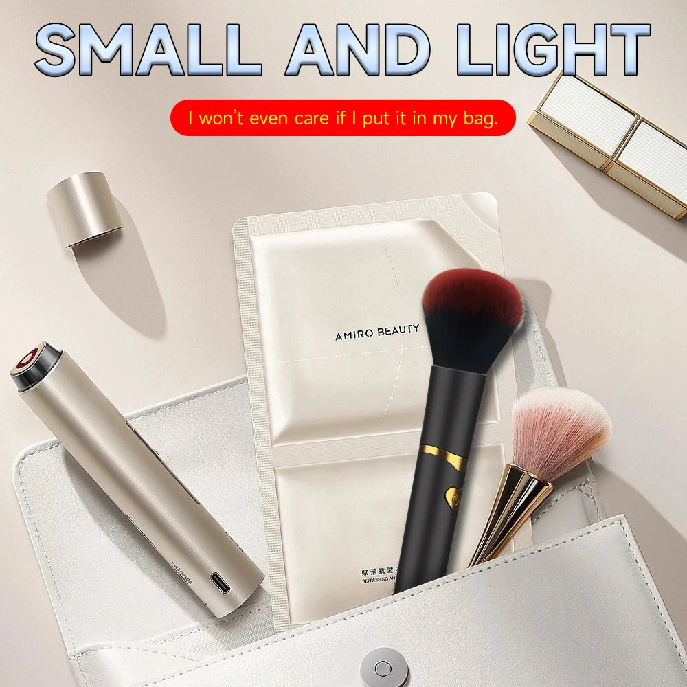 2 In 1 Electric Foundation Brush 7 Vibration Makeup Brush Multi-Function Soft Fluffy Portable Rechargeable Detail Makeup Tools