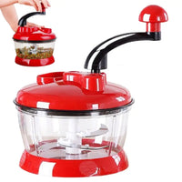 Manual Hand Chopper Large Capacity Vegetable Salad Chopper Portable Sturdy Onion Cutter Garlic Press Crusher for Kitchen Cooking