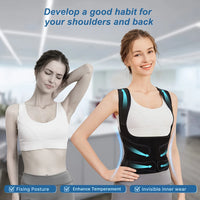 Back Brace Posture Corrector For Unisex Shoulder Straightener Adjustable Full Back Support Upper Hunchback Spine Corrector