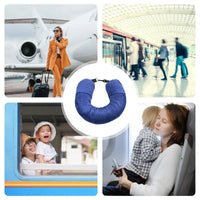 Fillable Neck Pillows For Travel Velvet Soft Neck Pillowcase Clothes Packable Lightweight Portable U Shaped Pillow for car