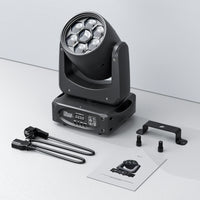 Yiflamefly 150W Bee Eye Gobo Moving Head Lights 6X10W RGBW Stage Lights DMX512 DJ Lights For Disco Party Club Bar Show