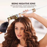 7 in 1 Professional Hair Dryer Brush 110,000 RPM Brushless Hot Air Volumizing Blow Dryer Brush Air Styling Curling Iron Wand