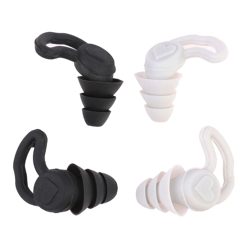1Pair Soft Silicone Earplugs Noise Reduction Ear Plugs for Travel Study Sleep