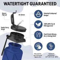 2pcs Collapsible Water Bottles 20.6oz Foldable Water Bottle BPA Free Reusable Lightweight LeakProof Travel Silicone Water Bottl