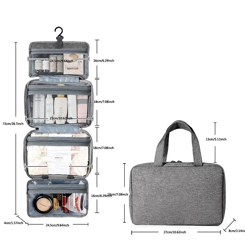 Travel Hanging Toiletry Bag Water-proof Cosmetic Storage Bag Bathroom Beauty Wash Bag AccessoryTowel Bag Wet Dry Separated Bag