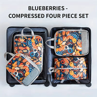 4pcs Compression Storage Bag Large Capacity Foldable Packing Cubes Washable Expandable Luggage Storage Bags Set