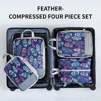 4pcs Compression Storage Bag Large Capacity Foldable Packing Cubes Washable Expandable Luggage Storage Bags Set