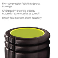 TriggerPoint GRID 1.0 Deep Tissue Massage Foam Roller, Black 13"