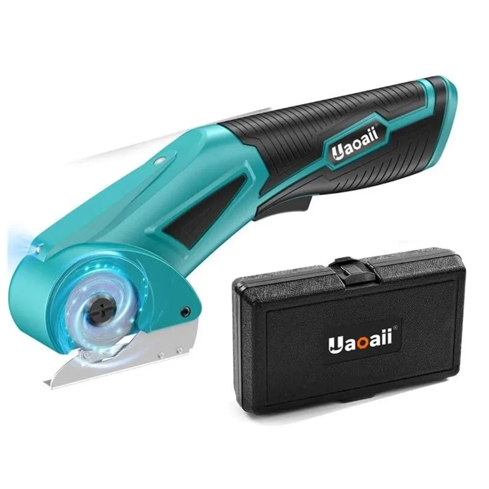 Cordless Electric Scissors Rotary Cutter Electric Cardboard Box Cutter Safety Button Led Light Lightweight Cardboard Thinner