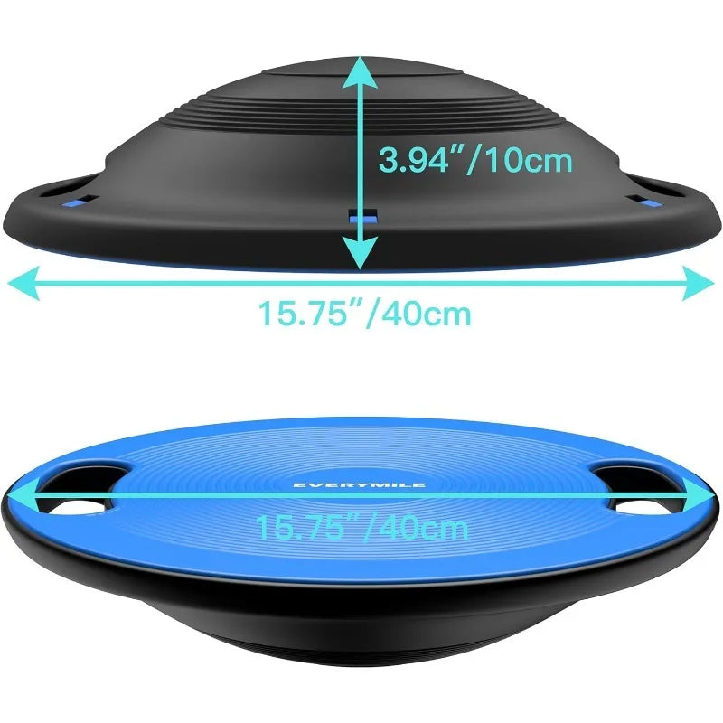 EVERYMILE Wobble Balance Board, Exercise Balance Stability Trainer Portable Balance Board with Handle for Workout Core Trainer P