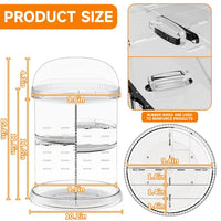 Rotating Makeup Organizer 6 Layers Acrylic Transparent Skincare Organizer 360 Degree Rotatable Make up Holder Large Capacity