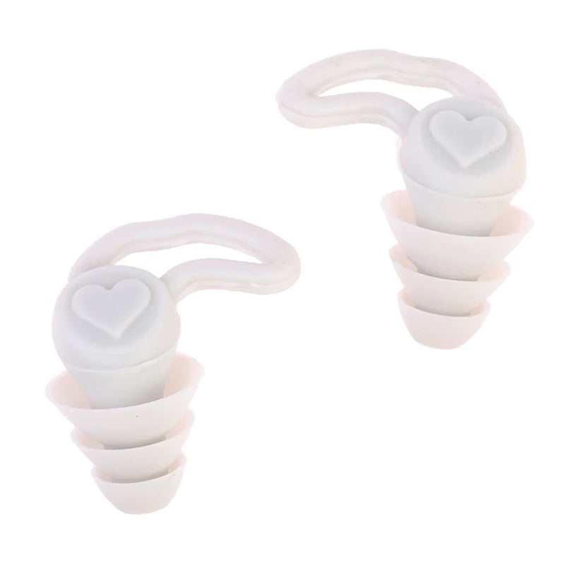 1Pair Soft Silicone Earplugs Noise Reduction Ear Plugs for Travel Study Sleep