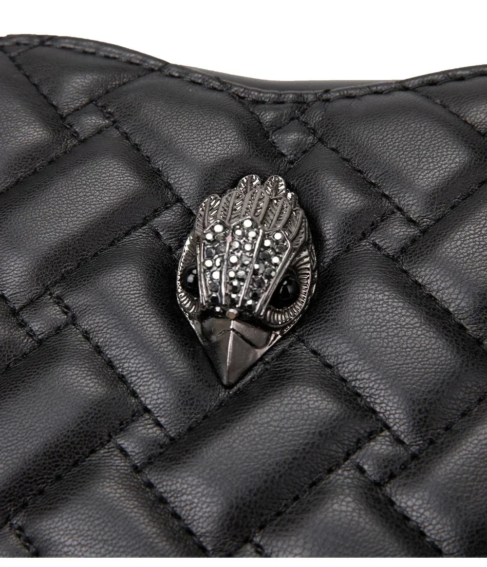 2024 Women's Heart-Shaped Herringbone Crossbody Bag with Eagle and Bird Head Shoulder Bag Chain Purse
