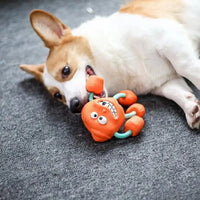 Rubber Dog Toys Squeaky Indestructible Rubber Dog Toys Funny Super Chewer Dog Toy For Aggressive Chewers Interactive Pet Toy For