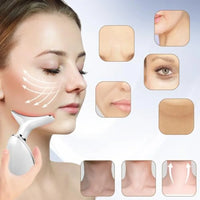 Face and Neck Massager Tools Portable Facial Beauty Device Facial Massager with 7 Color LED Lights for Skin Care