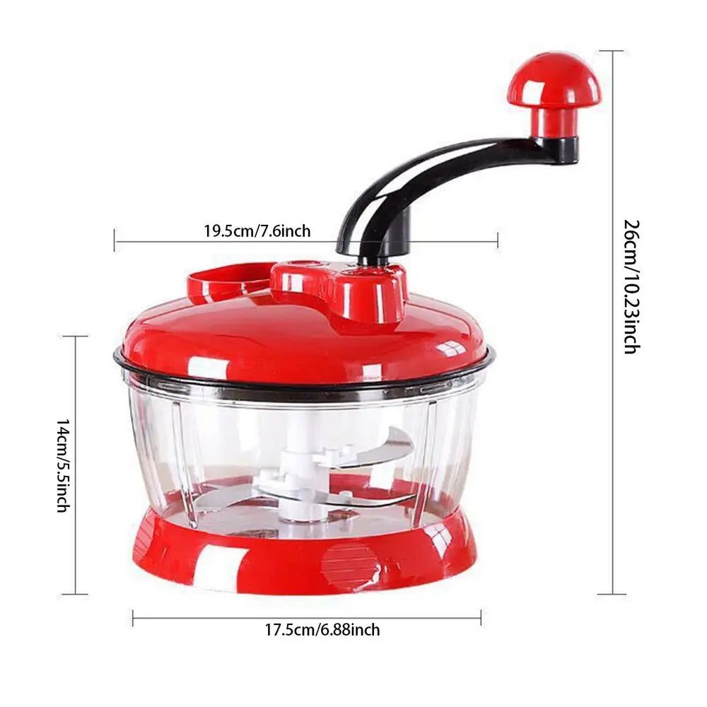 Manual Hand Chopper Large Capacity Vegetable Salad Chopper Portable Sturdy Onion Cutter Garlic Press Crusher for Kitchen Cooking