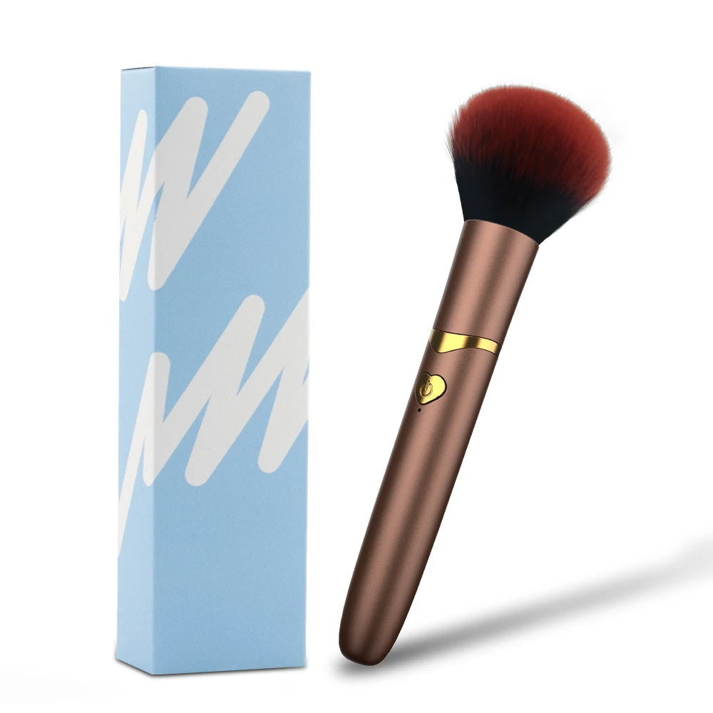 2 In 1 Electric Foundation Brush 7 Vibration Makeup Brush Multi-Function Soft Fluffy Portable Rechargeable Detail Makeup Tools