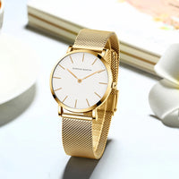 Hannah Martin Women Watch Top Brand Japan Quartz Movement 36mm Rose Gold Waterproof Fashionable Nordic Minimalist Ladies Watches