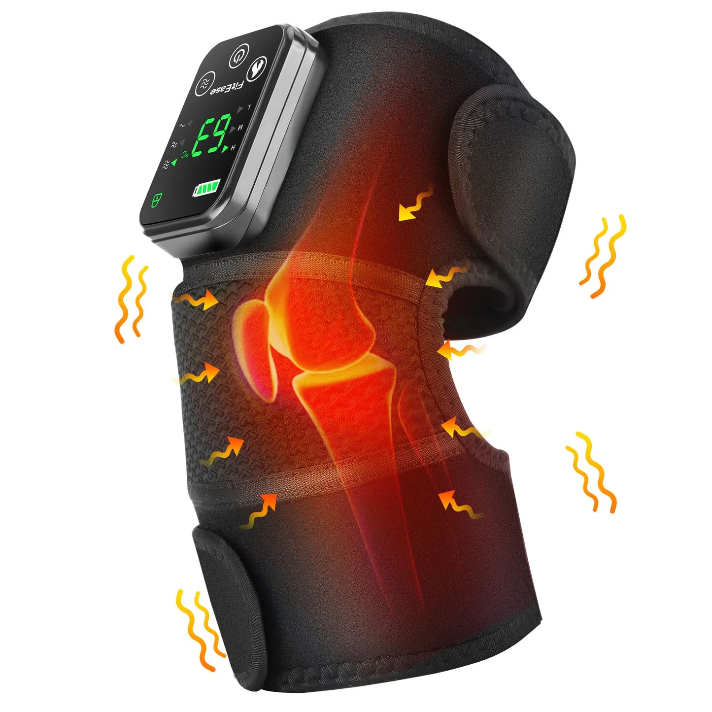 Eletric Heating Knee Massage Instrument Vibrator Knee Pad Joint for Osteoarthritis Elbow Leg Arthritis